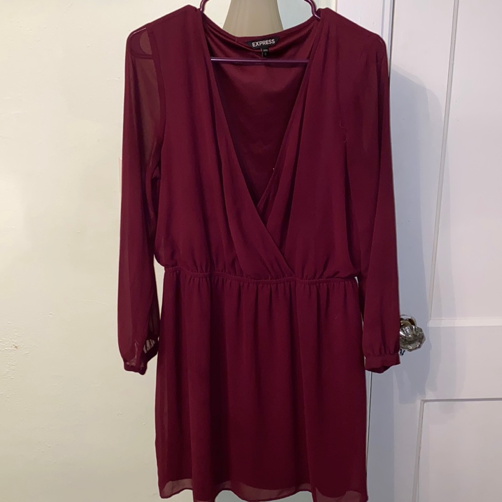 Wine/maroon colored dress